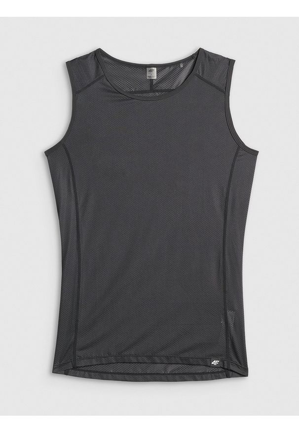 4f - 4F Potówka kolarska męska - czarna L. Kolor: czarny. Materiał: włókno, skóra. Długość: długie. Sport: kolarstwo