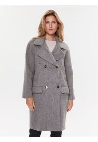 Płaszcz wełniany Liu Jo. Kolor: szary. Materiał: syntetyk, wełna #1