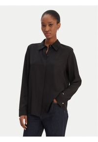 TOMMY HILFIGER - Tommy Hilfiger Koszula WW0WW48180 Czarny Regular Fit. Kolor: czarny. Materiał: wiskoza #1
