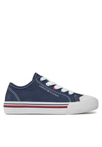 TOMMY HILFIGER - Tommy Hilfiger Trampki Low Cut Lace-Up Sneaker T3X9-33324-089 M Granatowy. Kolor: niebieski. Materiał: materiał #1