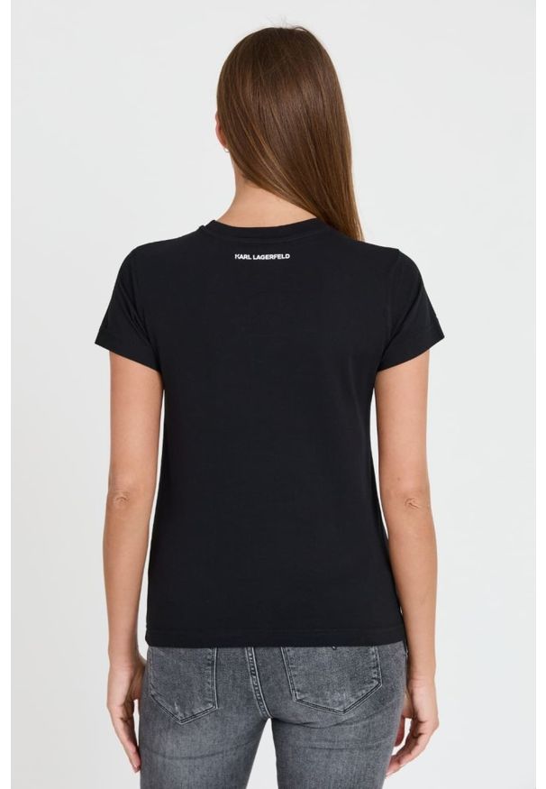 Karl Lagerfeld - KARL LAGERFELD Czarny t-shirt Ikonik 2.0. Kolor: czarny