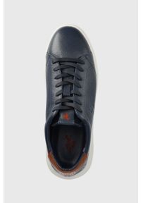 U.S. Polo Assn. buty skórzane kolor granatowy. Zapięcie: sznurówki. Kolor: niebieski. Materiał: skóra