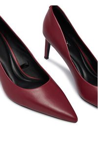 Calvin Klein Szpilki Ess Stiletto 70 HW0HW02607 Bordowy. Kolor: czerwony. Materiał: skóra. Obcas: na szpilce #7