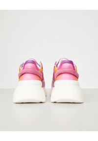 BUSCEMI - Różowe sneakersy Veloce. Kolor: różowy, wielokolorowy, fioletowy. Materiał: guma, materiał. Wzór: aplikacja