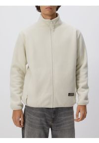 Reserved - Polarowa bluza ze stójką - złamana biel. Typ kołnierza: kołnierzyk stójkowy. Materiał: polar #1