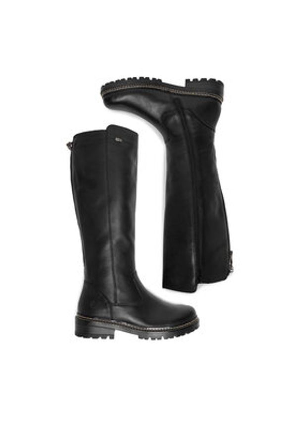 Remonte Kozaki CEO-D0B72-01 Czarny. Kolor: czarny. Materiał: skóra