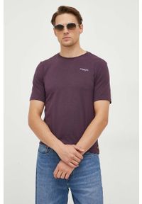 G-Star RAW - G-Star Raw t-shirt męski kolor fioletowy gładki. Kolor: fioletowy. Materiał: bawełna. Wzór: gładki #4