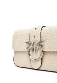Pinko - PINKO Torebka Love One Mini Slouchy Fl Al 25-26 PLTT 104340 A2JU Écru. Materiał: skórzane