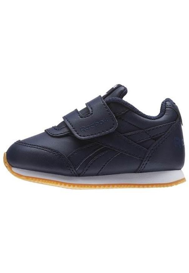 Buty do chodzenia dla dzieci Reebok Royal Cl j. Zapięcie: rzepy. Kolor: niebieski. Materiał: skóra, syntetyk, tkanina, materiał. Szerokość cholewki: normalna. Model: Reebok Royal. Sport: turystyka piesza