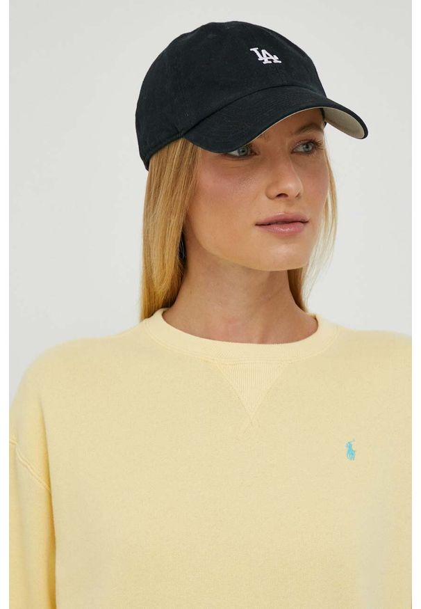 Polo Ralph Lauren bluza damska kolor żółty gładka. Typ kołnierza: polo. Kolor: żółty. Wzór: gładki