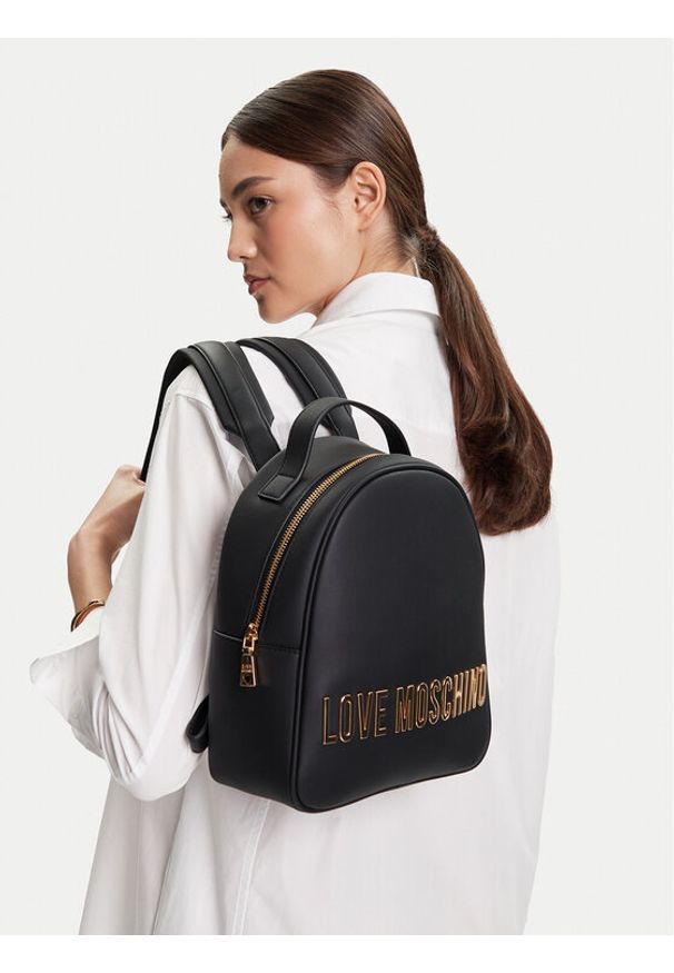 Love Moschino - LOVE MOSCHINO Plecak JC4197PP1NKD0000 Czarny. Kolor: czarny. Materiał: skóra
