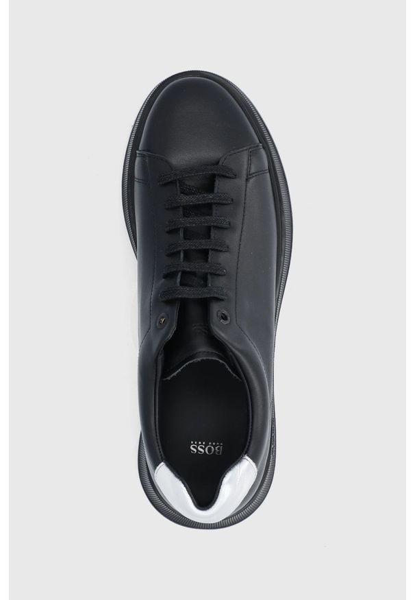 BOSS - Boss Buty skórzane Bulton kolor czarny. Nosek buta: okrągły. Zapięcie: sznurówki. Kolor: czarny. Materiał: skóra