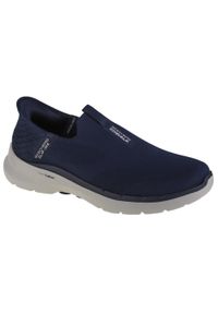 skechers - Buty do chodzenia męskie, Skechers Go Walk 6 - Easy On. Kolor: niebieski. Sport: turystyka piesza