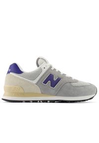 Buty męskie New Balance U574SPB - szare. Kolor: szary. Materiał: materiał, zamsz, syntetyk, guma, skóra. Szerokość cholewki: normalna. Model: New Balance 574 #1