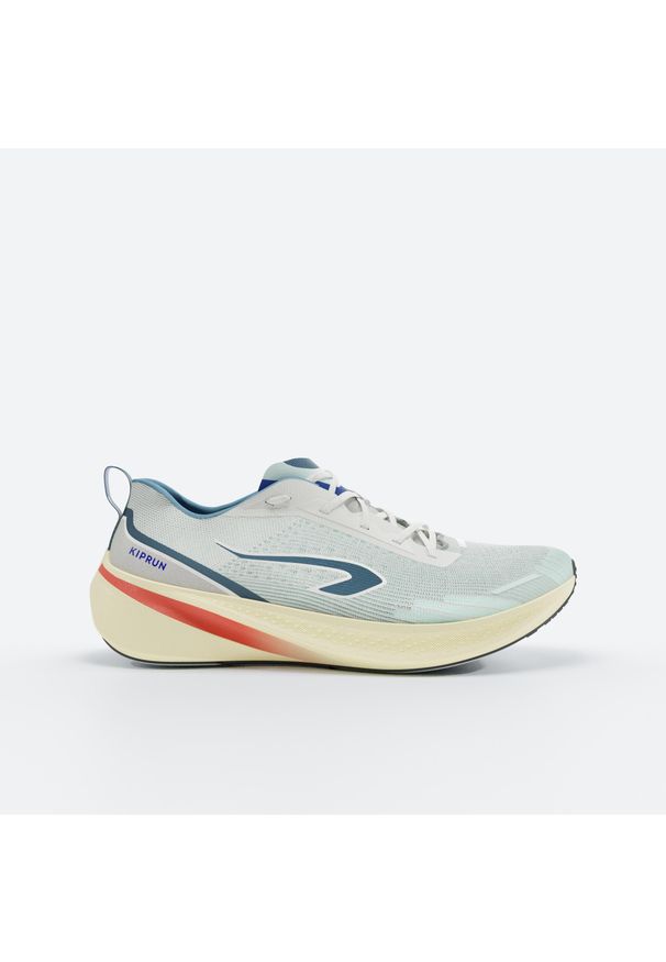 KIPRUN - Buty do biegania męskie Kiprun Cushion 500. Kolor: żółty, biały, wielokolorowy, niebieski. Szerokość cholewki: normalna