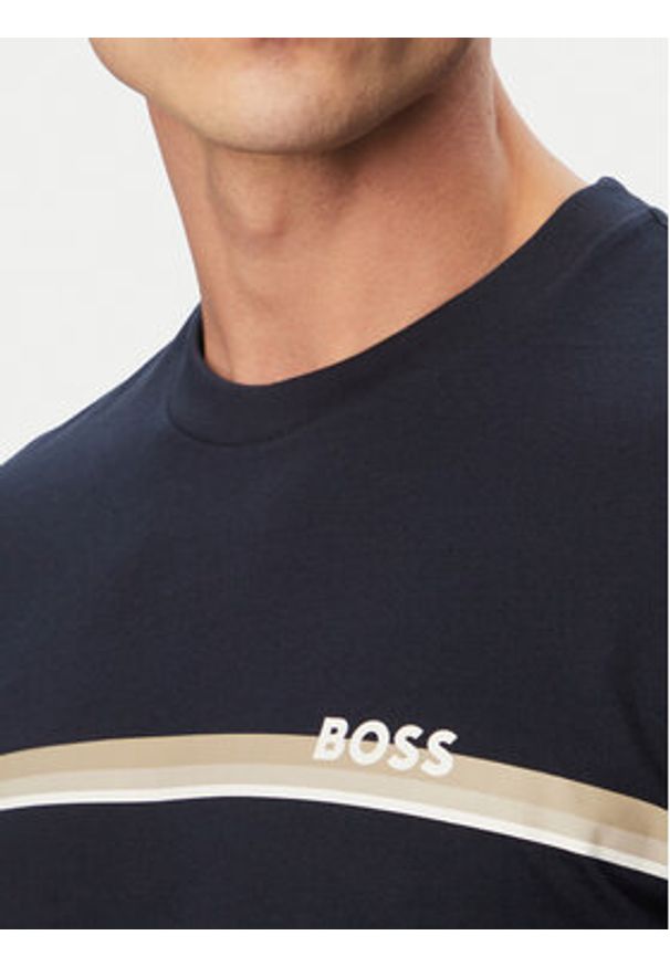 BOSS T-Shirt Authentic 50561470 Granatowy Regular Fit. Kolor: niebieski. Materiał: bawełna