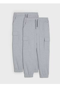 Sinsay - Spodnie dresowe jogger 2 pack - szary. Kolor: szary. Materiał: dresówka #1