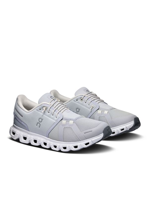On - ON Cloud 6 W Glacier | White Sneakersy damskie. Kolor: szary