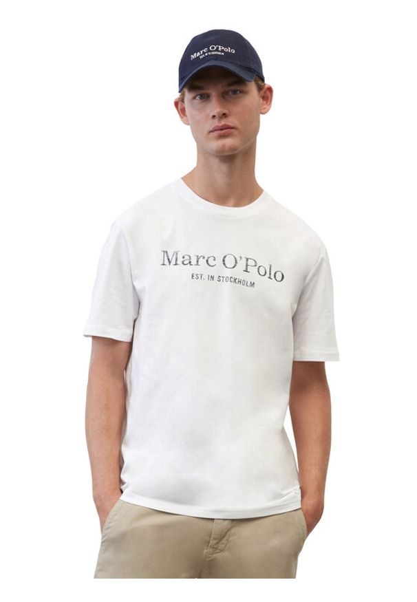 Marc O'Polo T-Shirt B21201251052 Biały Regular Fit. Typ kołnierza: polo. Kolor: biały. Materiał: bawełna