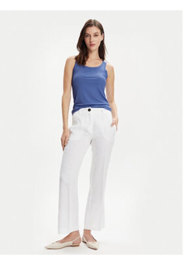 Marella Top Eddy 2413941074 Niebieski Slim Fit. Kolor: niebieski. Materiał: wiskoza