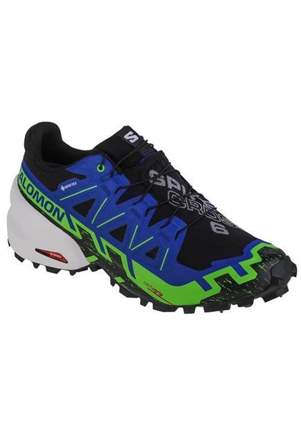 salomon - Buty do biegania męskie Salomon Spikecross 6 Gtx. Zapięcie: sznurówki. Kolor: wielokolorowy. Materiał: materiał, tkanina. Szerokość cholewki: normalna