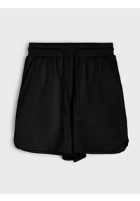 Sinsay - Szorty dresowe - czarny. Kolor: czarny. Materiał: dresówka