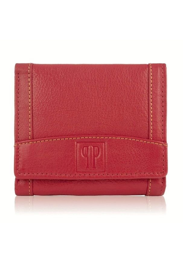 CZERWONY SKÓRZANY PORTFEL DAMSKI PAOLO PERUZZI T-70-LRD. Kolor: czerwony. Materiał: skóra
