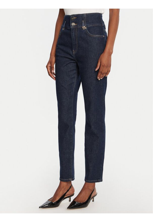 Pinko - PINKO Jeansy Scarlet 105718 A2UP Granatowy Slim Fit. Kolor: niebieski