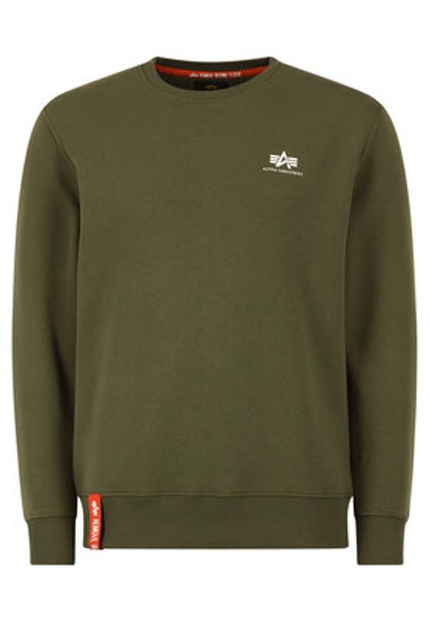 Alpha Industries Bluza Basic 188307 Zielony Regular Fit. Kolor: zielony. Materiał: bawełna