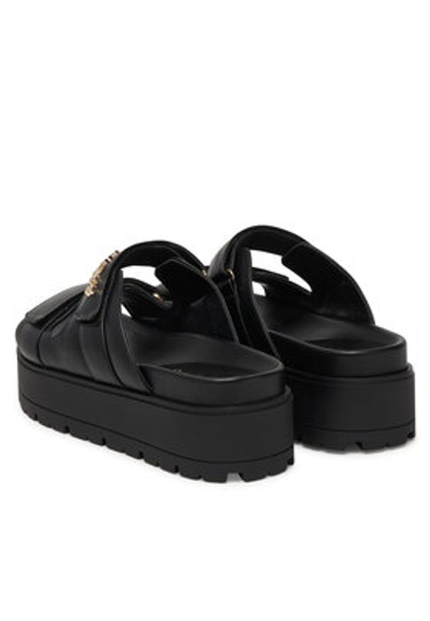 Guess Klapki FLJFAX ELE03 Czarny. Kolor: czarny. Materiał: skóra