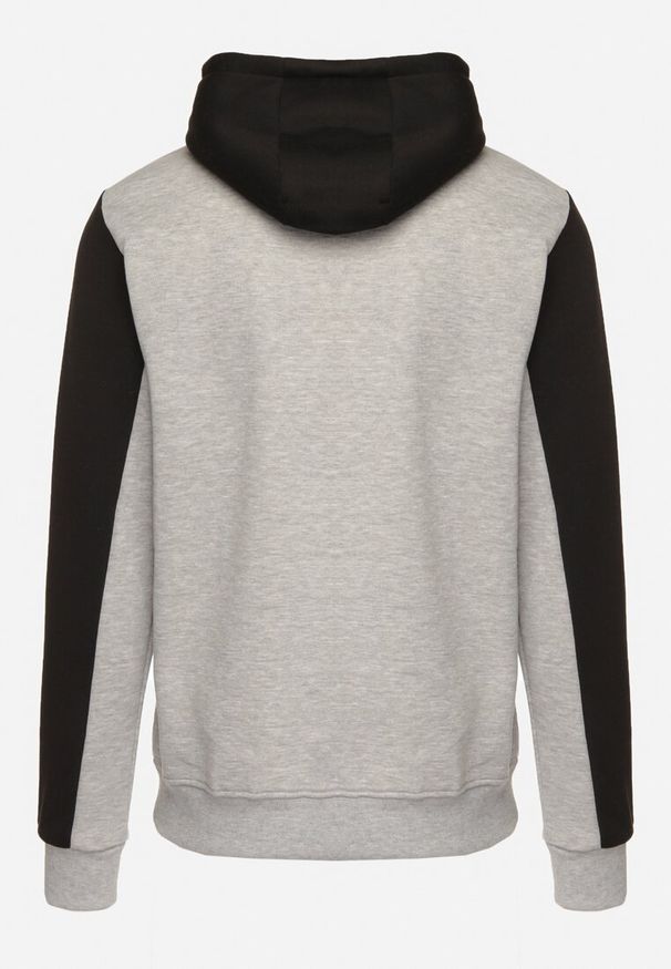 Born2be - Jasnoszara Bluza z Bawełną z Kieszenią Kangurek i Kapturem Nevisara. Okazja: na spotkanie biznesowe, na co dzień. Kolor: szary. Materiał: bawełna. Styl: sportowy, casual, biznesowy, klasyczny, elegancki