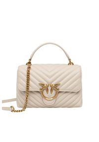 Pinko - PINKO Beżowa kopertówka Love Lady Puff Mini CL. Kolor: beżowy. Materiał: pikowane. Styl: casual, elegancki #5