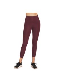 skechers - Leginsy fitness damskie Go Walk High Waisted 7/8 Legging. Kolor: fioletowy. Materiał: elastan, nylon. Sport: fitness