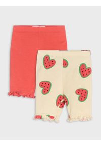 Sinsay - Legginsy 2 pack - kremowy. Kolor: kremowy
