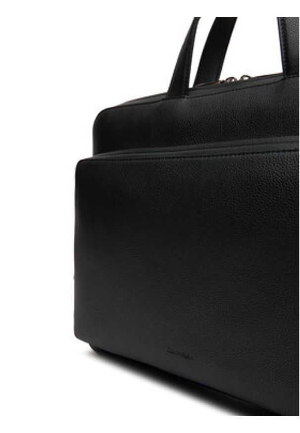 Calvin Klein Torba na laptopa Micro Pebble Slim Briefcase 36 LV04D3012G Czarny. Kolor: czarny. Materiał: skóra