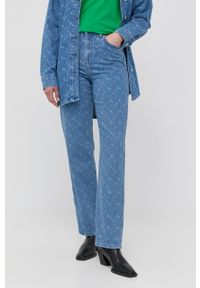 GESTUZ - Gestuz jeansy Luvina damskie high waist. Stan: podwyższony. Kolor: niebieski
