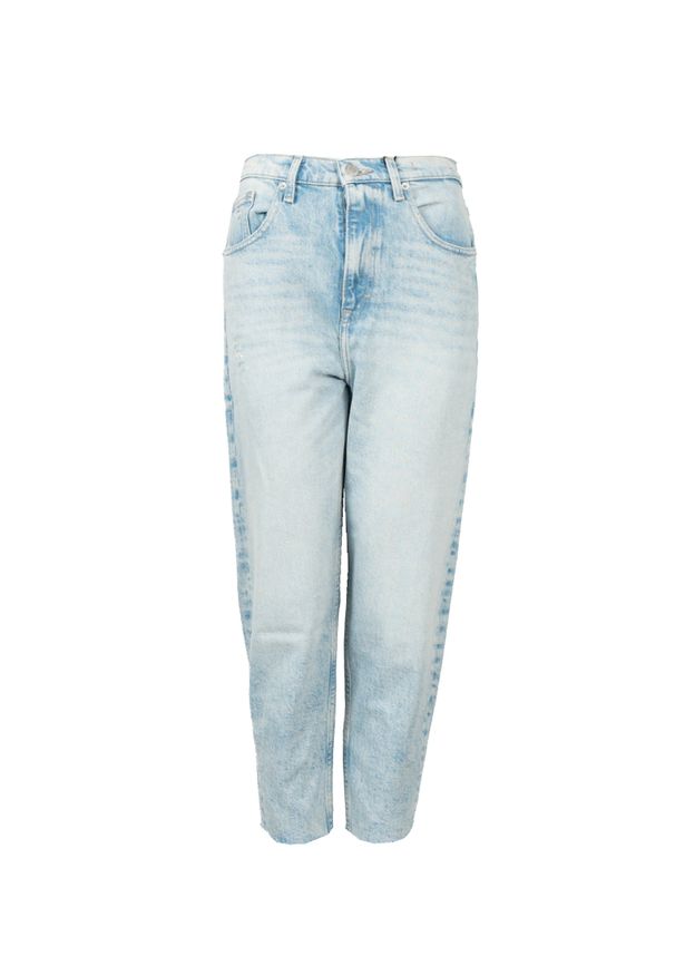 TOMMY HILFIGER - Tommy Jeans Jeansy "Mom Jean" | DW0DW11561 | Mom Jean | Kobieta | Błękitny. Stan: podwyższony. Kolor: niebieski. Wzór: aplikacja