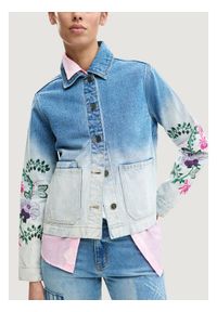 Desigual Kurtka jeansowa Dakota 26SWED16 Błękitny Regular Fit. Kolor: niebieski. Materiał: bawełna #1