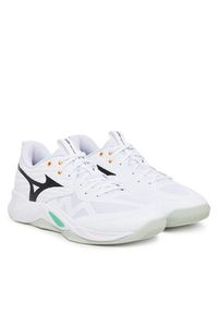 Mizuno Buty halowe Wave Momentum Pro V1GA2540 Biały. Kolor: biały. Materiał: skóra. Model: Mizuno Wave