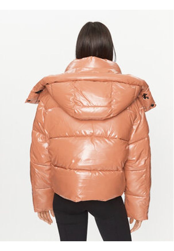 Calvin Klein Jeans Kurtka zimowa High Shine J20J221884 Pomarańczowy Oversize. Kolor: pomarańczowy. Materiał: syntetyk. Sezon: zima
