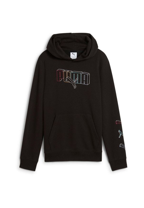 Bluza z kapturem dla dzieci Puma Ess Logo Lab Execution Hoodie Tr B. Typ kołnierza: kaptur. Kolor: czarny. Materiał: bawełna, materiał