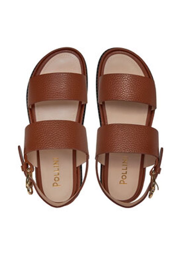 Pollini Sandały PA16083G0IPB0224 Brązowy. Kolor: brązowy. Materiał: skóra