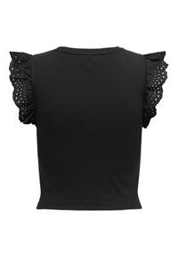 only - ONLY Top Mathilda 15308890 Czarny Regular Fit. Kolor: czarny. Materiał: bawełna #5