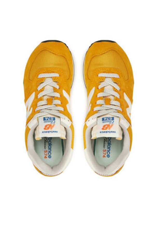 New Balance Sneakersy U574VPY Żółty. Kolor: żółty. Materiał: skóra, zamsz. Model: New Balance 574
