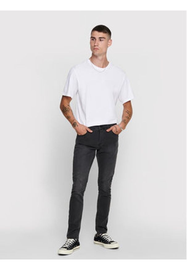 Only & Sons T-Shirt Matt 22002973 Biały Regular Fit. Kolor: biały. Materiał: bawełna