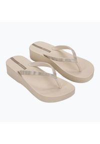 Japonki damskie Ipanema Mesh X Plat. Kolor: beżowy. Materiał: mesh