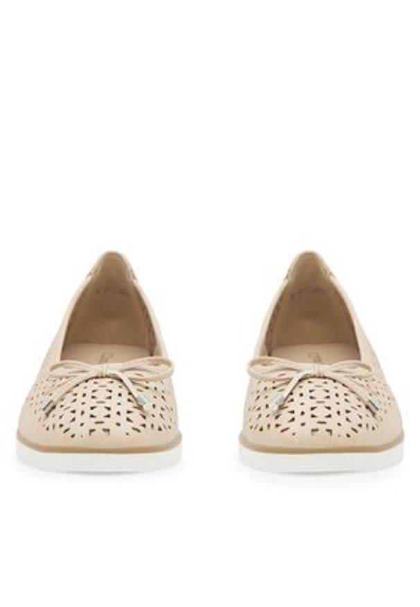 Clara Barson Baleriny WYL3650-2 Beżowy. Kolor: beżowy. Materiał: skóra