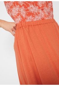 Długa spódnica z dżerseju bonprix pomarańczowy miedziany. Kolor: czerwony. Materiał: jersey. Długość: długie #5