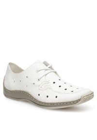 Rieker Półbuty L1715-80 Biały. Kolor: biały. Materiał: skóra #7
