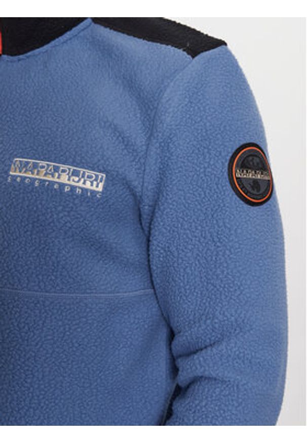 Napapijri Polar T-Anderby NP0A4HHR Niebieski Regular Fit. Kolor: niebieski. Materiał: polar, syntetyk